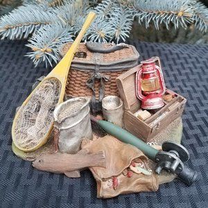 Fishing Gear Resin Figurine